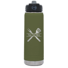 Personalized olive green 20 oz vacuum insulated water bottle with 'Grill' design