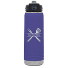 Personalized purple 20 oz vacuum insulated water bottle with 'Grill' design