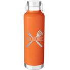 Personalized orange 24 oz vacuum insulated water bottle with 'Grill' design