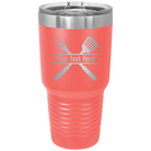 Personalized coral 30 oz vacuum insulated tumbler with 'Grill' design