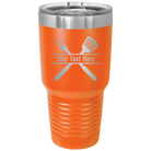 Personalized orange 30 oz vacuum insulated tumbler with 'Grill' design