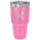Personalized pink 30 oz vacuum insulated tumbler with 'Grill' design