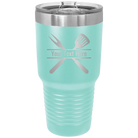 Personalized teal 30 oz vacuum insulated tumbler with 'Grill' design