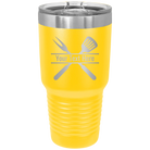 Personalized yellow 30 oz vacuum insulated tumbler with 'Grill' design