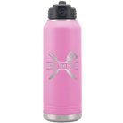 Personalized light purple 32 oz vacuum insulated water bottle with 'Grill' design