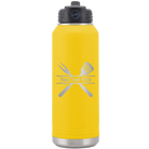 Personalized yellow 32 oz vacuum insulated water bottle with 'Grill' design