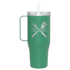 Personalized forage 40 oz vacuum insulated tumbler mug with 'Grill' design