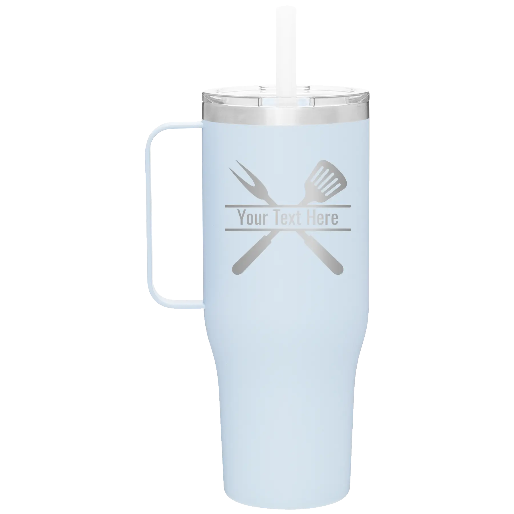 Personalized landfall 40 oz vacuum insulated tumbler mug with 'Grill' design