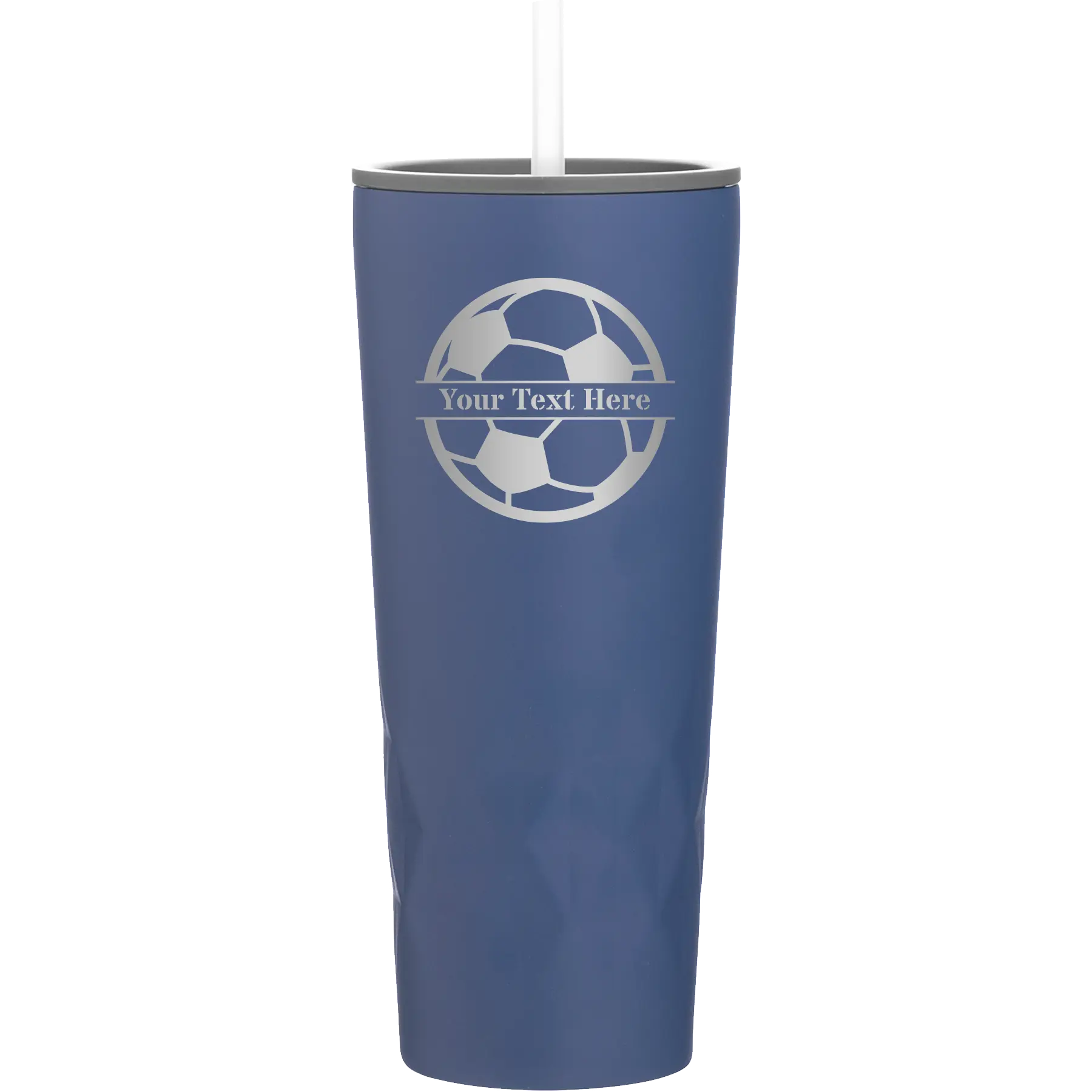 Personalized constellation 20 oz vacuum insulated tumbler with 'Soccer Ball' design