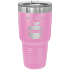 Personalized light purple 30 oz vacuum insulated tumbler with 'Teacher Grade' design