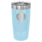 Personalized light blue 20 oz vacuum insulated tumbler with 'Worlds Best Teacher' design