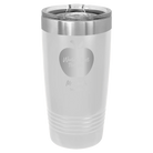 Personalized white 20 oz vacuum insulated tumbler with 'Worlds Best Teacher' design