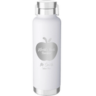 Personalized white 24 oz vacuum insulated water bottle with 'Worlds Best Teacher' design