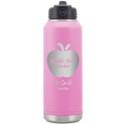 Personalized light purple 32 oz vacuum insulated water bottle with 'Worlds Best Teacher' design