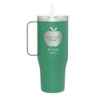 Personalized forage 40 oz vacuum insulated tumbler mug with 'Worlds Best Teacher' design