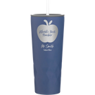 Personalized constellation 20 oz vacuum insulated tumbler with 'Worlds Best Teacher' design