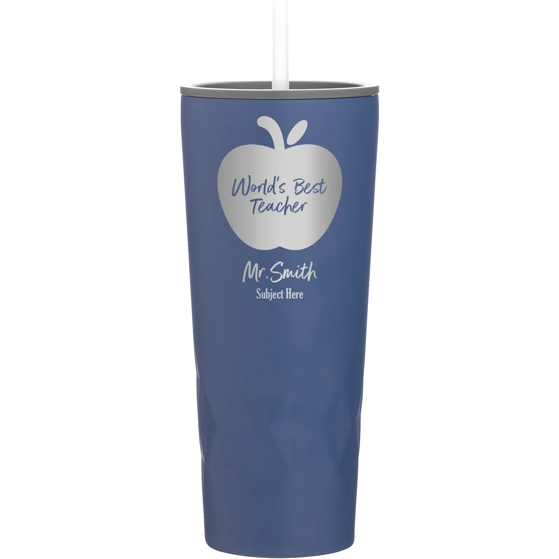Personalized constellation 20 oz vacuum insulated tumbler with 'Worlds Best Teacher' design