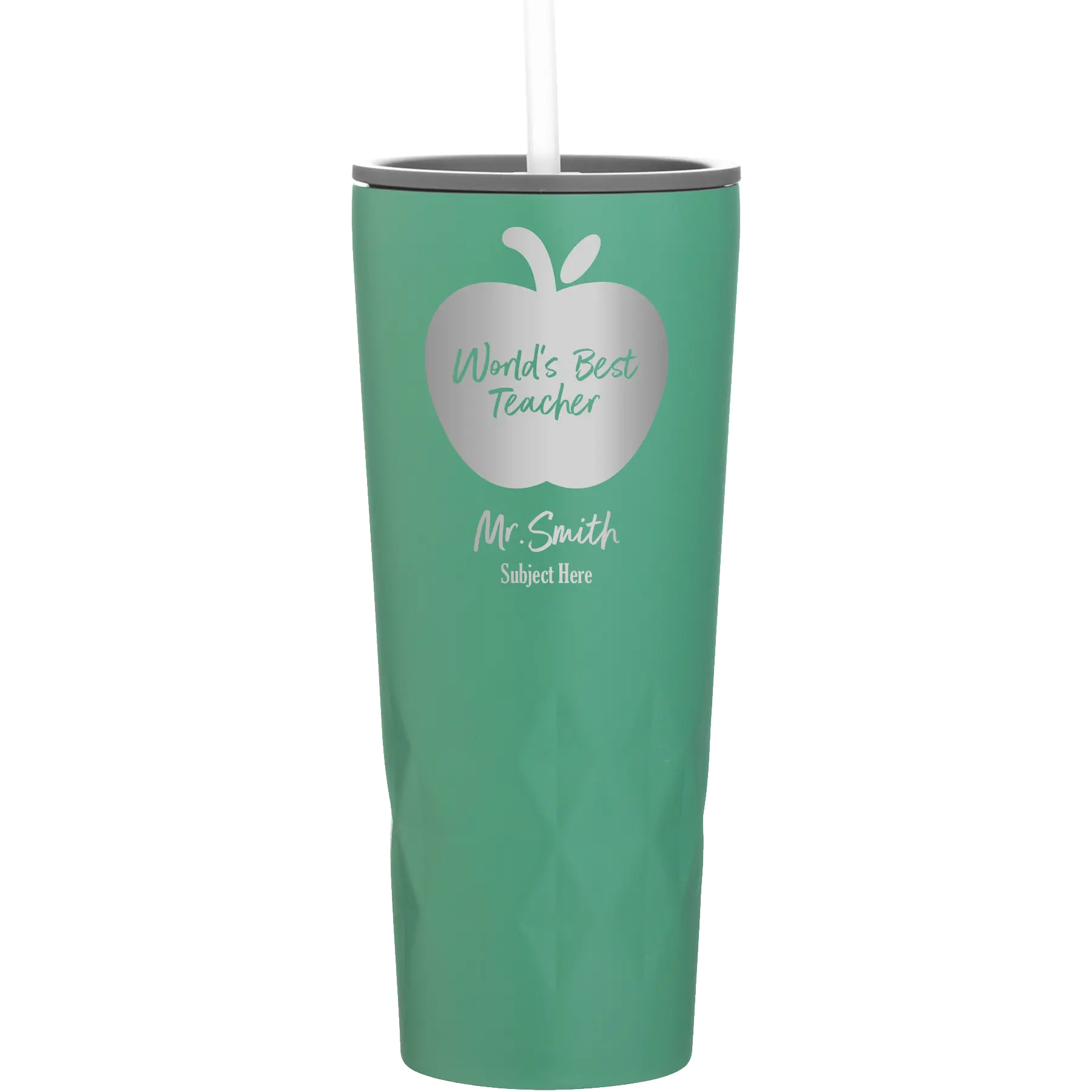 Personalized forage 20 oz vacuum insulated tumbler with 'Worlds Best Teacher' design