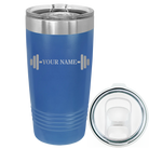 Personalized royal blue 20 oz vacuum insulated tumbler with 'WEIGHTS NAME' design