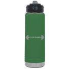 Personalized green 20 oz vacuum insulated water bottle with 'WEIGHTS NAME' design
