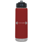 Personalized maroon 20 oz vacuum insulated water bottle with 'WEIGHTS NAME' design