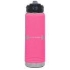 Personalized pink 20 oz vacuum insulated water bottle with 'WEIGHTS NAME' design