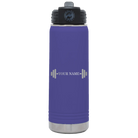 Personalized purple 20 oz vacuum insulated water bottle with 'WEIGHTS NAME' design