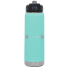 Personalized teal 20 oz vacuum insulated water bottle with 'WEIGHTS NAME' design