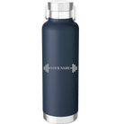 Personalized navy 24 oz vacuum insulated water bottle with 'WEIGHTS NAME' design