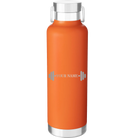Personalized orange 24 oz vacuum insulated water bottle with 'WEIGHTS NAME' design