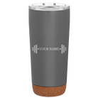 Personalized storm gray 20 oz vacuum insulated tumbler with 'WEIGHTS NAME' design