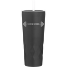 Personalized black 20 oz vacuum insulated tumbler with 'WEIGHTS NAME' design
