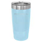 Laser etched light blue 20 oz vacuum insulated tumbler with 'Colorado Heart' design