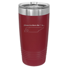 Laser etched maroon 20 oz vacuum insulated tumbler with 'Tennessee Heart' design