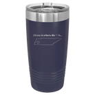 Laser etched navy 20 oz vacuum insulated tumbler with 'Tennessee Heart' design