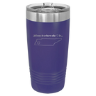 Laser etched purple 20 oz vacuum insulated tumbler with 'Tennessee Heart' design