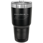 Laser etched black 30 oz vacuum insulated tumbler with 'Tennessee Heart' design