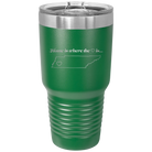 Laser etched green 30 oz vacuum insulated tumbler with 'Tennessee Heart' design