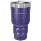 Laser etched purple 30 oz vacuum insulated tumbler with 'Tennessee Heart' design