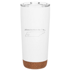 Laser etched white 20 oz vacuum insulated tumbler with 'Tennessee Heart' design