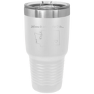 Laser etched white 30 oz vacuum insulated tumbler with 'Washington Heart' design