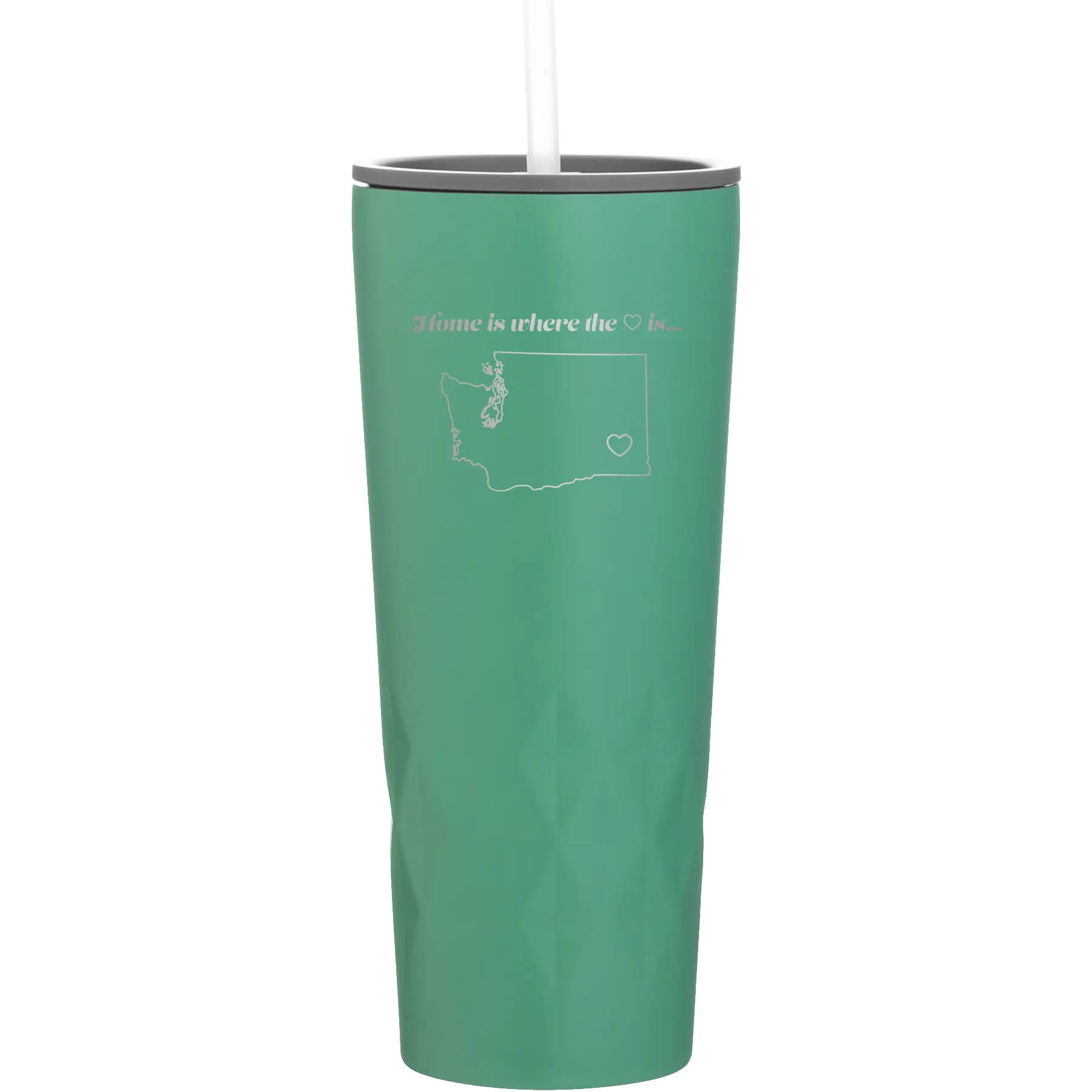 Laser etched forage 20 oz vacuum insulated tumbler with 'Washington Heart' design