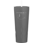 Laser etched slate 20 oz vacuum insulated tumbler with 'Washington Heart' design