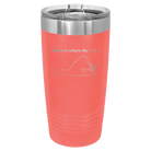 Laser etched coral 20 oz vacuum insulated tumbler with 'Virginia Heart' design