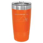 Laser etched orange 20 oz vacuum insulated tumbler with 'Virginia Heart' design