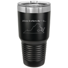 Laser etched black 30 oz vacuum insulated tumbler with 'Virginia Heart' design