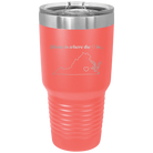Laser etched coral 30 oz vacuum insulated tumbler with 'Virginia Heart' design
