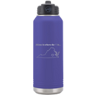 Laser etched purple 32 oz vacuum insulated water bottle with 'Virginia Heart' design