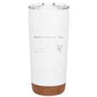 Laser etched white 20 oz vacuum insulated tumbler with 'Virginia Heart' design
