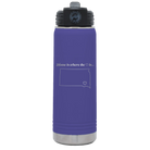 Laser etched purple 20 oz vacuum insulated water bottle with 'South Dakota Heart' design